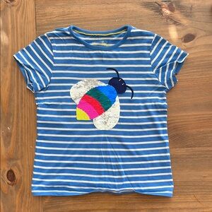 Mini Boden Sequin Bumblebee Tee, EUC, size 7-8